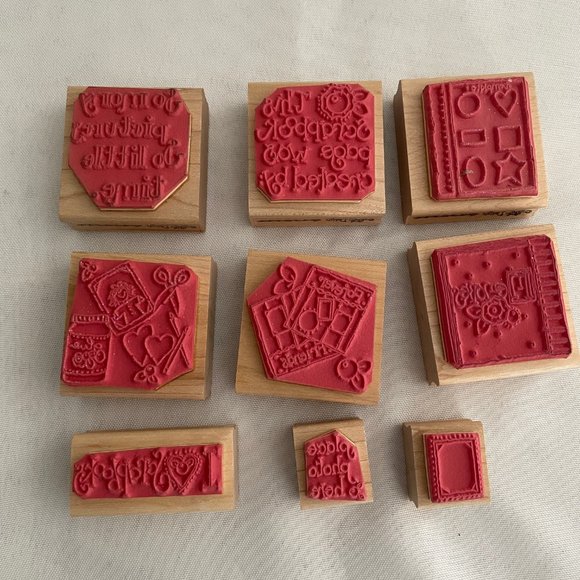 JRL Design Vintage Scrapbook Wood Mounted Stamps, Card Making, Photo Albums - Picture 2 of 15